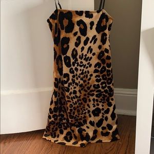 leopard velvet dress
